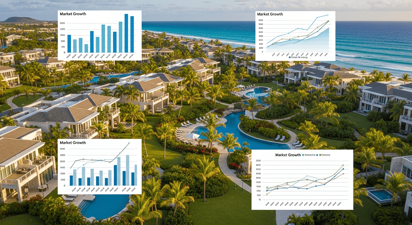 Luxury Caribbean retirement community with ocean views and modern senior living amenities