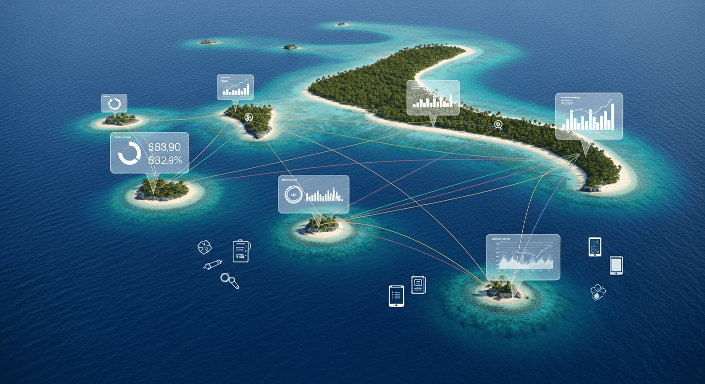 Caribbean market research fieldwork showing interviewers in island community setting