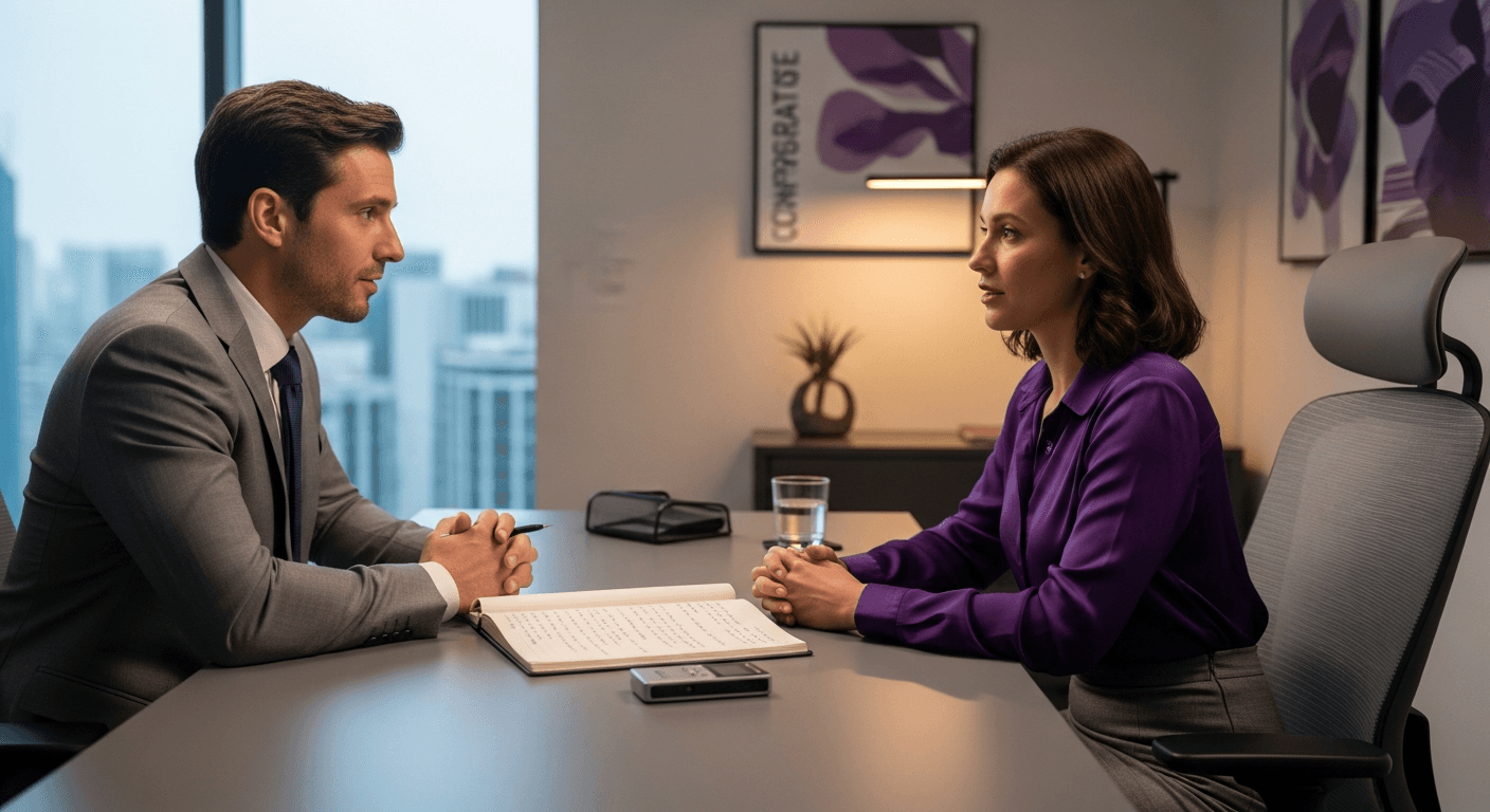 In-depth interview research session