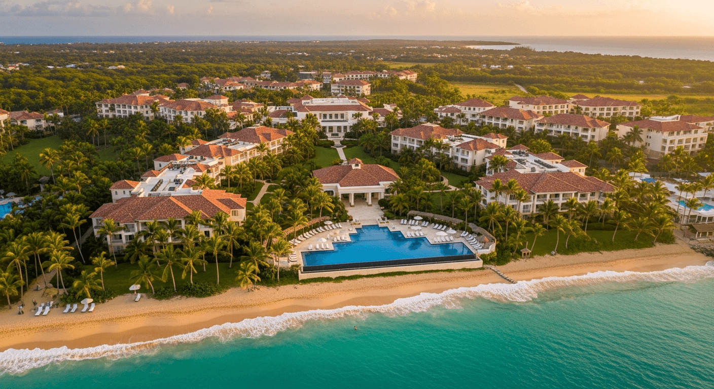 Luxury retirement community resort property on Jamaica coastline