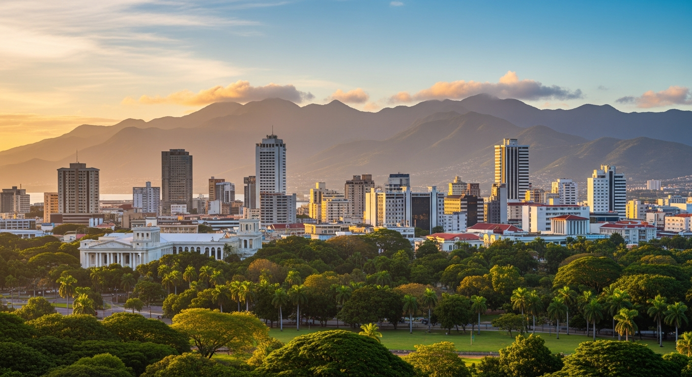 Port of Spain Trinidad Research Illustration